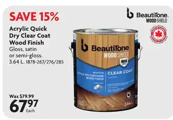 Home Hardware Acrylic Quick Dry Clear Coat Wood Finish offer