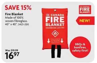 Home Hardware Fire Blanket offer
