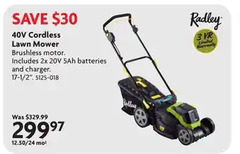Home Hardware 40V Cordless Lawn Mower offer
