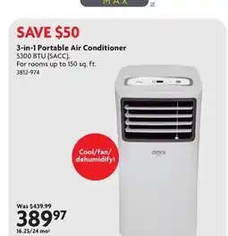 Home Hardware 3-in-1 Portable Air Conditioner offer