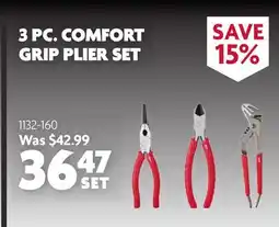 Home Hardware 3 PC. COMFORT GRIP PLIER SET offer