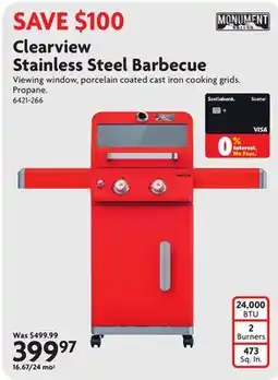 Home Hardware Clearview Stainless Steel Barbecue offer