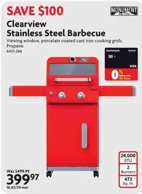 Home Hardware Clearview Stainless Steel Barbecue offer