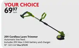 Home Hardware 20V Cordless Lawn Trimmer offer
