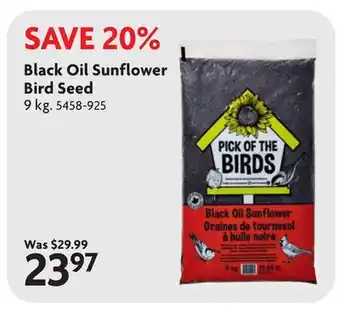 Home Hardware Black Oil Sunflower Bird Seed offer