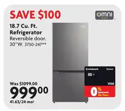 Home Hardware 18.7 Cu. Ft. Refrigerator offer