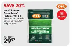 Home Hardware Iron+ Intense Green Lawn Fertilizer 18-0-8 offer