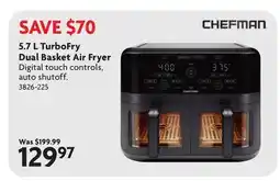Home Hardware 5.7 L TurboFry Dual Basket Air Fryer offer