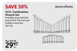Home Hardware BENCHMARK 32 Pc. Combination Wrench Set offer