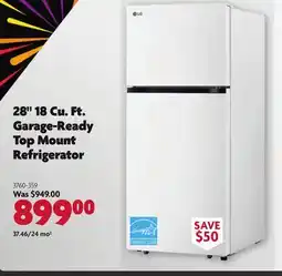 Home Hardware 28 18 Cu. Ft. Garage-ready Top Mount Refrigerator offer