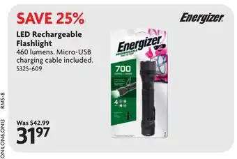 Home Hardware LED Rechargeable Flashlight offer