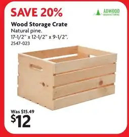 Home Hardware Wood Storage Crate offer