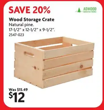 Home Hardware Wood Storage Crate offer