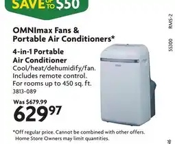 Home Hardware Fans & Portable Air Conditioners* 4 in 1 Portable Air Conditioner offer