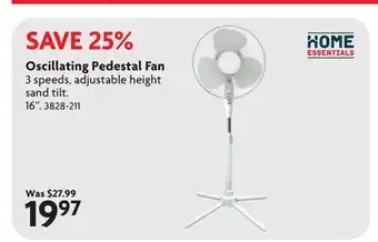 Home Hardware Oscillating Pedestal Fan offer