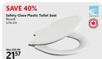 Home Hardware Safety Close Plastic Toilet Seat offer