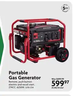 Home Hardware Portable Gas Generator offer
