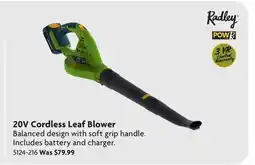 Home Hardware 20V Cordless Leaf Blower offer