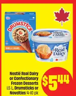 Chalo FreshCo Nestlé Real Dairy or Confectionary Frozen Desserts 1.5 L, Drumsticks or Novelties 4-10 pk offer