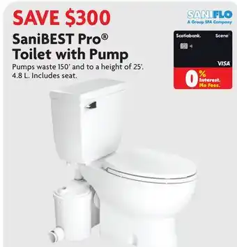 Home Hardware SaniBEST Pro Toilet with Pump offer