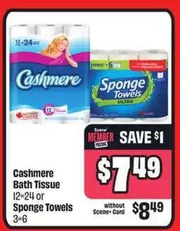 Chalo FreshCo Cashmere Bath Tissue 12 = 24 or Sponge Towels 3=6 offer