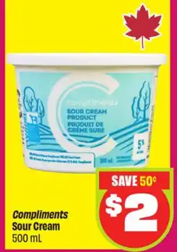 Chalo FreshCo Compliments Sour Cream 500 mL offer
