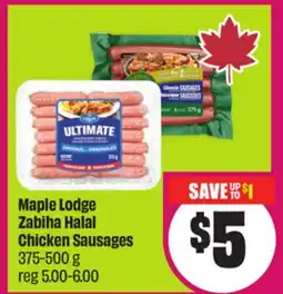Chalo FreshCo Maple Lodge Zabiha Halal Chicken Sausages 375-500 g offer