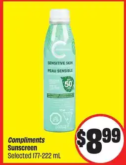 Chalo FreshCo Compliments Sunscreen Selected 177-222 mL offer
