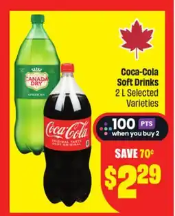 Chalo FreshCo Coca-Cola Soft Drinks 2 L Selected Varieties offer