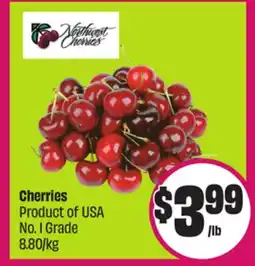 Chalo FreshCo Cherries Product of USA No. 1 Grade 8.80 /kg offer