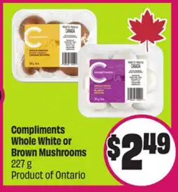 Chalo FreshCo Compliments Whole White or Brown Mushrooms offer