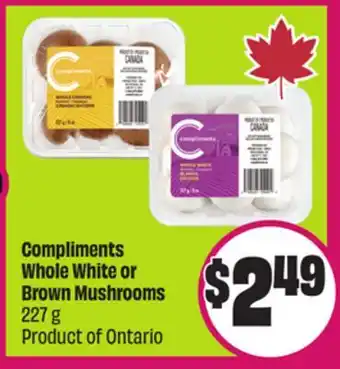 Chalo FreshCo Compliments Whole White or Brown Mushrooms offer