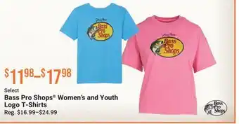 Cabela's Select Bass Pro Shops Women's and Youth Logo T-Shirts offer