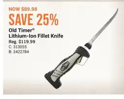 Cabela's Old Timer Lithium-Ion Fillet Knife offer