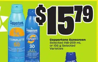 Chalo FreshCo Coppertone Sunscreen Selected 148-259 mL or 156 g Selected Varieties offer