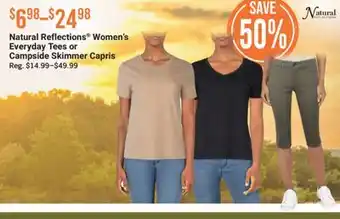Cabela's Natural Reflections Women's Everyday Tees or Campside Skimmer Capris offer