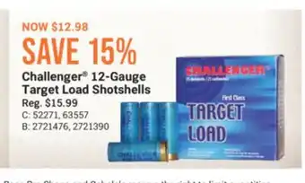 Cabela's Challenger 12-Gauge Target Load Shotshells offer
