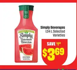 Chalo FreshCo Simply Beverages 1.54 L Selected Varieties offer