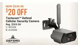 Cabela's Tactacam Defend Cellular Security Camera offer