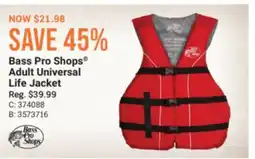 Cabela's Bass Pro Shops Adult Universal Life Jacket offer