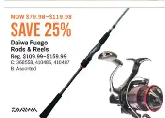 Cabela's Daiwa Fuego Rods & Reels offer