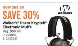Cabela's Walker's Razor Kryptek Electronic Muffs offer