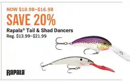 Cabela's Rapala Tail & Shad Dancers offer