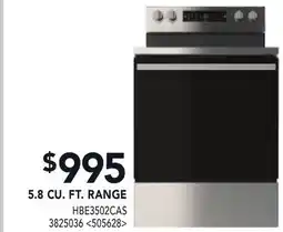 RONA 5.8 CU. FT. RANGE offer