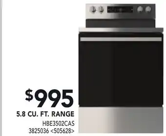 RONA 5.8 CU. FT. RANGE offer