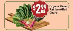 Healthy Planet Organic Green/Rainbow/Red Chard offer