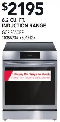 RONA 6.2 CU. FT. INDUCTION RANGE offer
