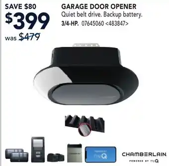 RONA CHAMBERLAIN 3/4-HP GARAGE DOOR OPENER offer