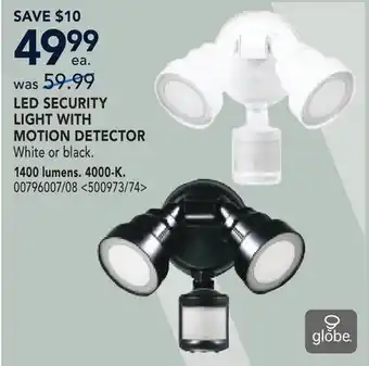 RONA LED SECURITY LIGHT WITH MOTION DETECTOR offer