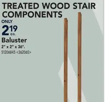 RONA TREATED WOOD STAIR COMPONENTS offer